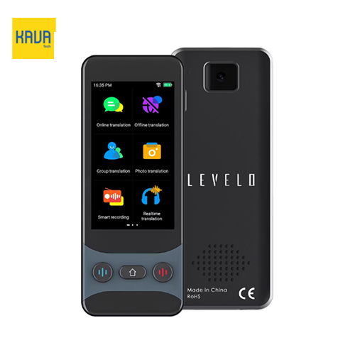 دستگاه ترجمه آفلاین و آنلاین Levelo FluentLink – باتری 1500mAh، تا ۸ ساعت کارکرد، سرعت ترجمه ۰.۵ ثانیه، پشتیبانی از ۱۴۲ زبان | خاکستری - گجت هوم